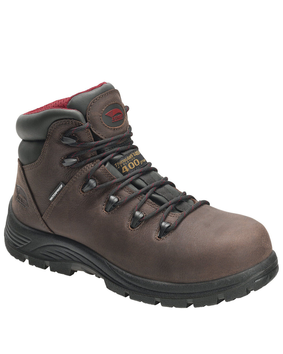 Avenger Men's Framer Waterproof Work Boots - Composite Toe, Brown, hi-res
