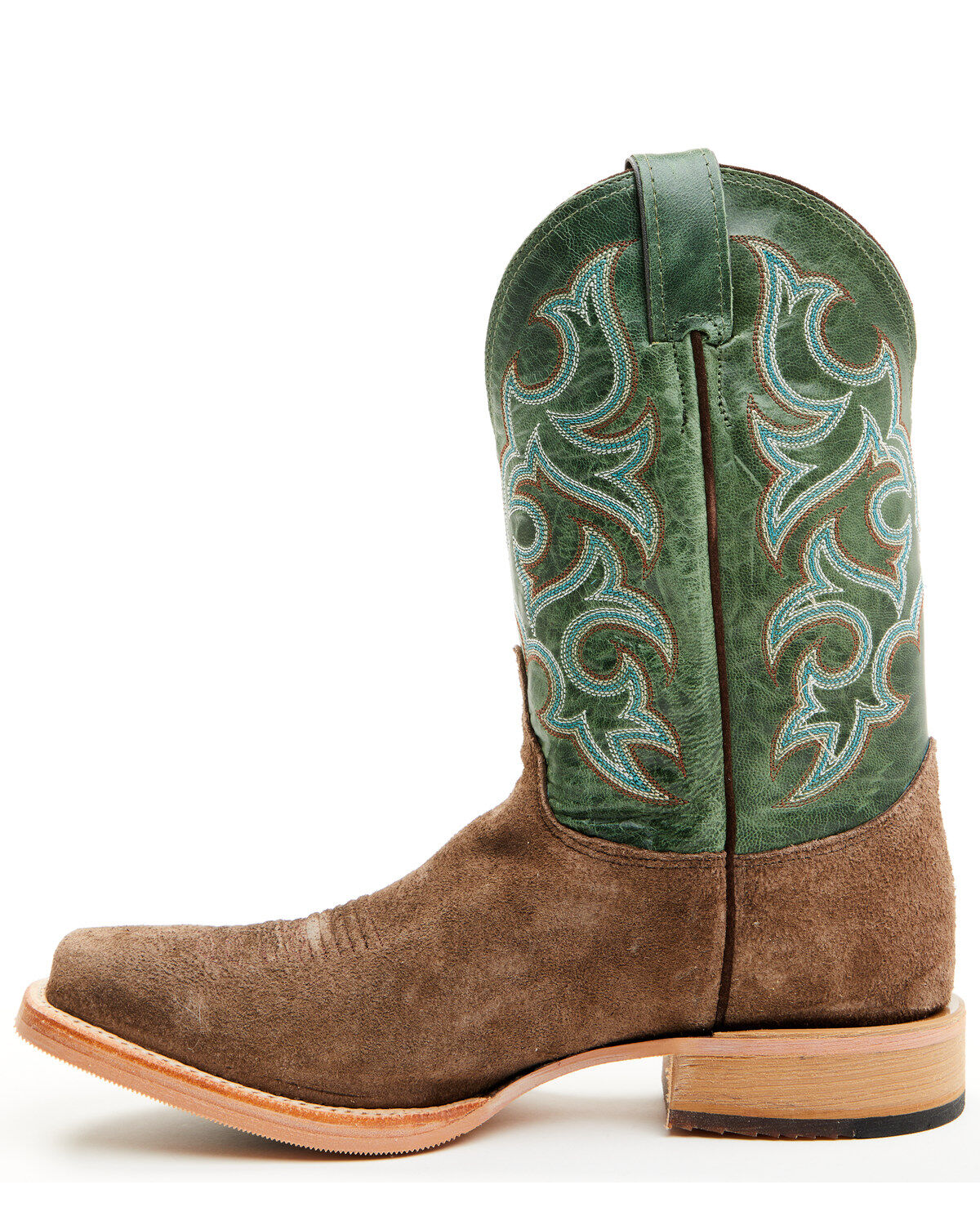 Image #3 - Justin Men's Fergus Roughout Performance Western Boots - Square Toe, Chocolate, hi-res