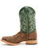 Image #3 - Justin Men's Fergus Roughout Performance Western Boots - Square Toe, Chocolate, hi-res