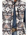 Image #3 - Hooey Men's Southwestern Print Softshell Vest , Grey, hi-res