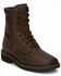 Image #1 - Justin Men's Driller Waterproof Work Boots - Composite Toe, Brown, hi-res