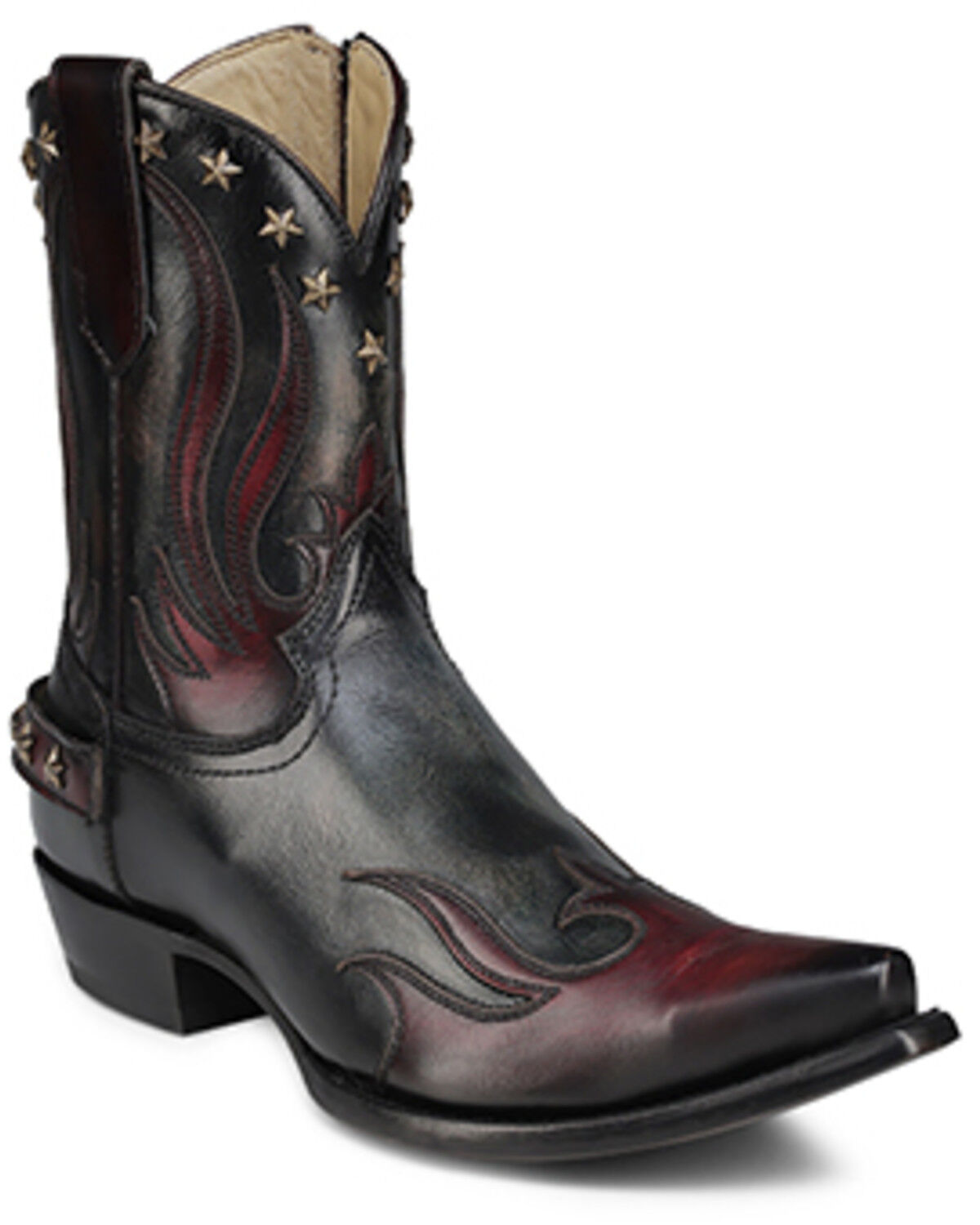 Corral Men's Overlay Short Western Boots - Snip Toe, Black, hi-res