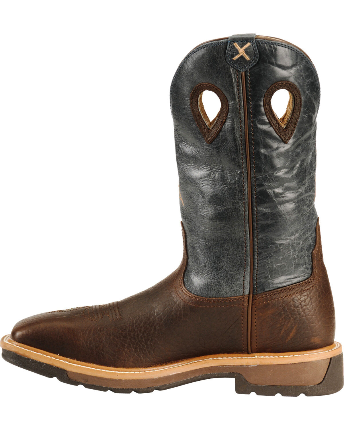 Image #3 - Twisted X Men's Square Steel Toe Lite Weight Work Boots, Cognac, hi-res