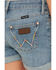 Image #4 - Wrangler Girls' Blaine Medium Wash Rainbow Pocket Stretch Denim Shorts , Medium Wash, hi-res