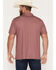 Image #4 - Burlebo Men's Texas Short Sleeve Button-Down Performance Polo Shirt, Maroon, hi-res