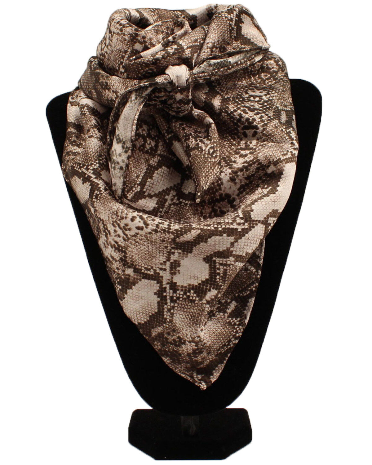 M&F Western Women's Snake Print Scarf, Grey, hi-res