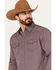 Image #2 - Moonshine Spirit&reg; Men's Southwestern Print Long Sleeve Western Pearl Snap Shirt, Purple, hi-res
