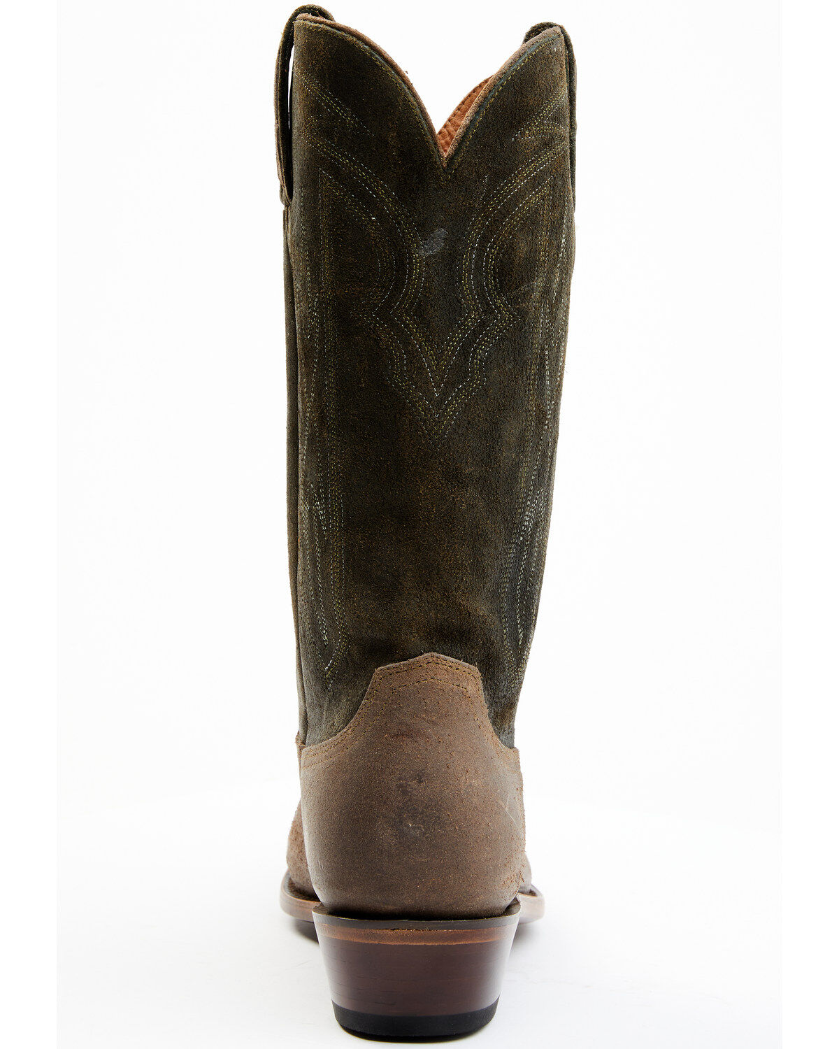 Image #5 - Lucchese Men's Distressed Shell Cowhide Western Boots - Snip Toe, Beige/khaki, hi-res