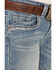 Image #2 - Shyanne Girls' Medium Wash Diamond Pocket Bootcut Stretch Denim Jeans, Light Wash, hi-res