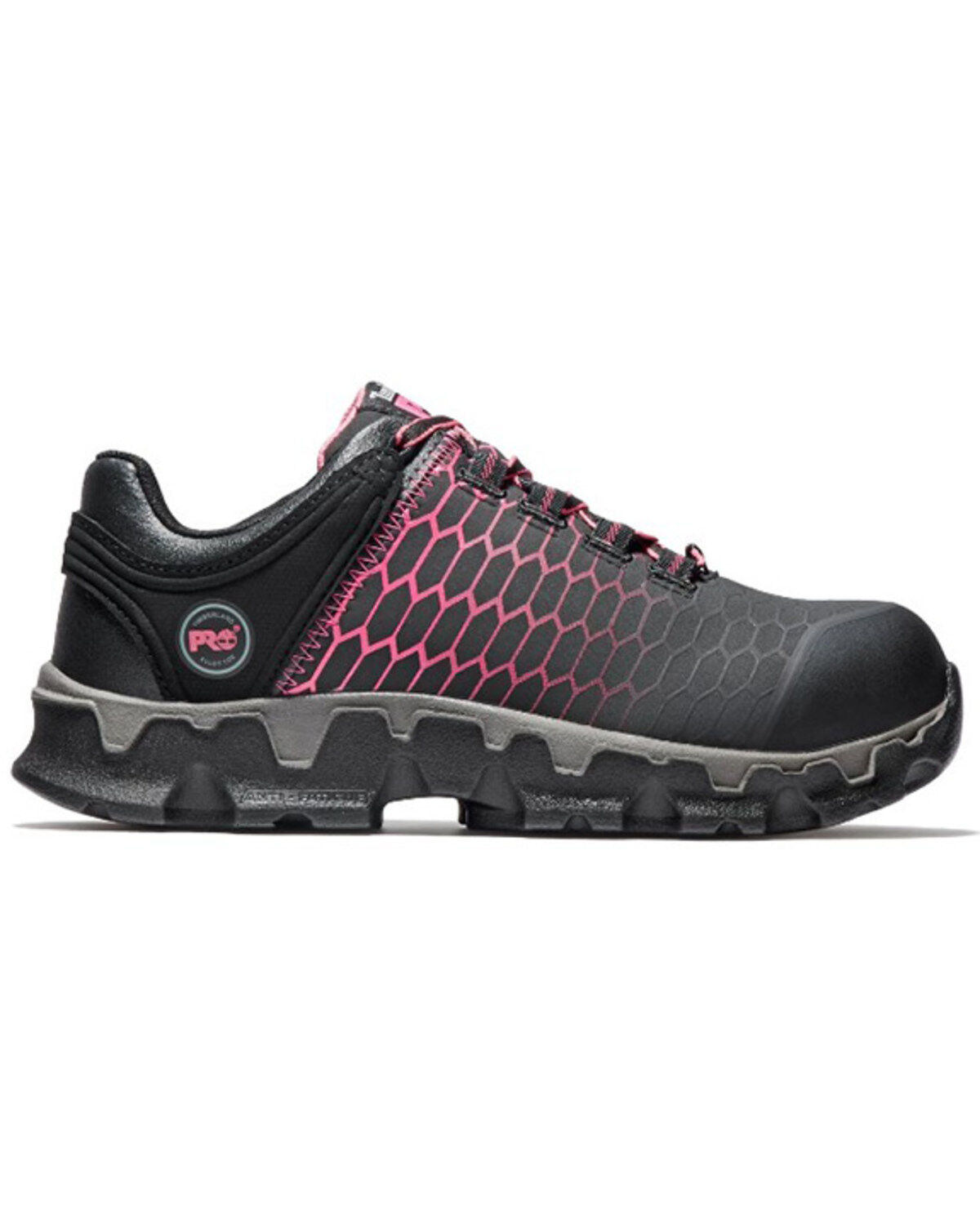 Image #2 - Timberland Women's Powertrain EH Work Shoes - Alloy Toe, Black, hi-res
