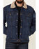 Image #3 - Cinch Men's FR Stretch Denim Sherpa Lined Trucker Work Jacket , Indigo, hi-res