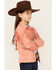 Image #2 - Shyanne Girls' Juniper Faux Suede Fringe Jacket , Rose, hi-res