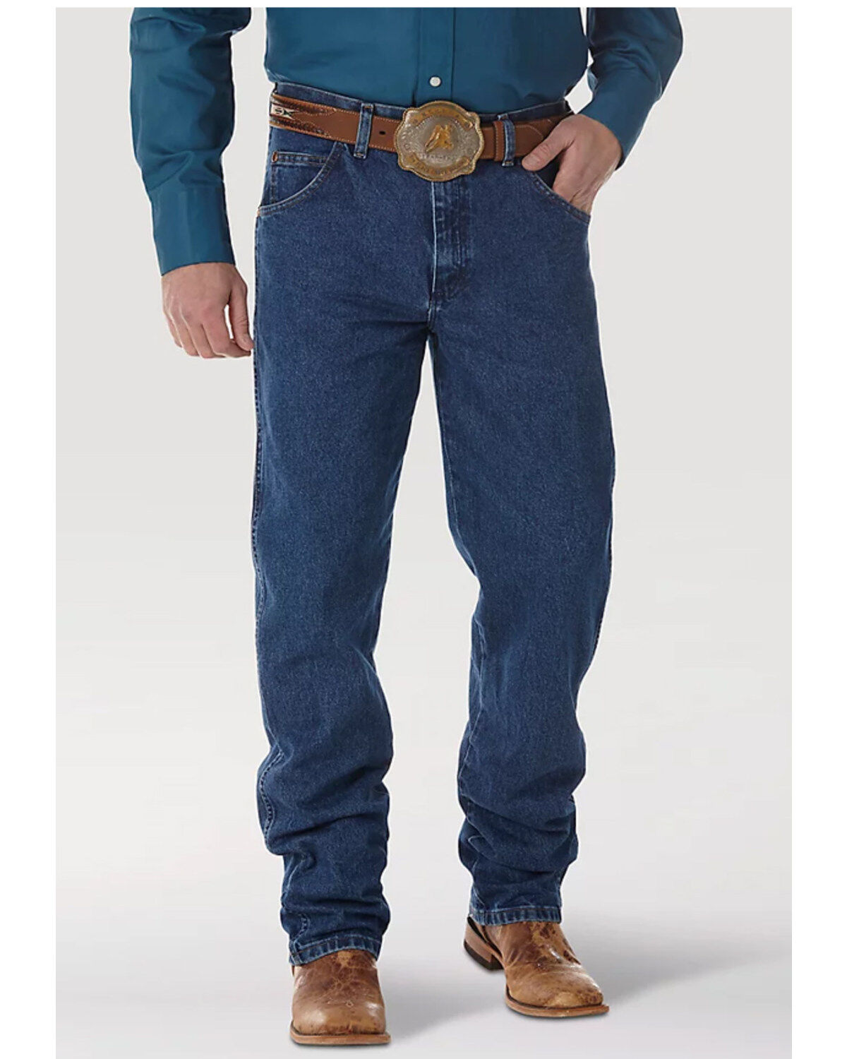 Image #1 - Wrangler Men's Pro Rodeo Competition Cowboy Cut Relaxed Fit Jeans, Stonewash, hi-res