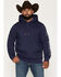 Image #2 - Cody James Men's Origin Logo Hooded Sweatshirt, Navy, hi-res