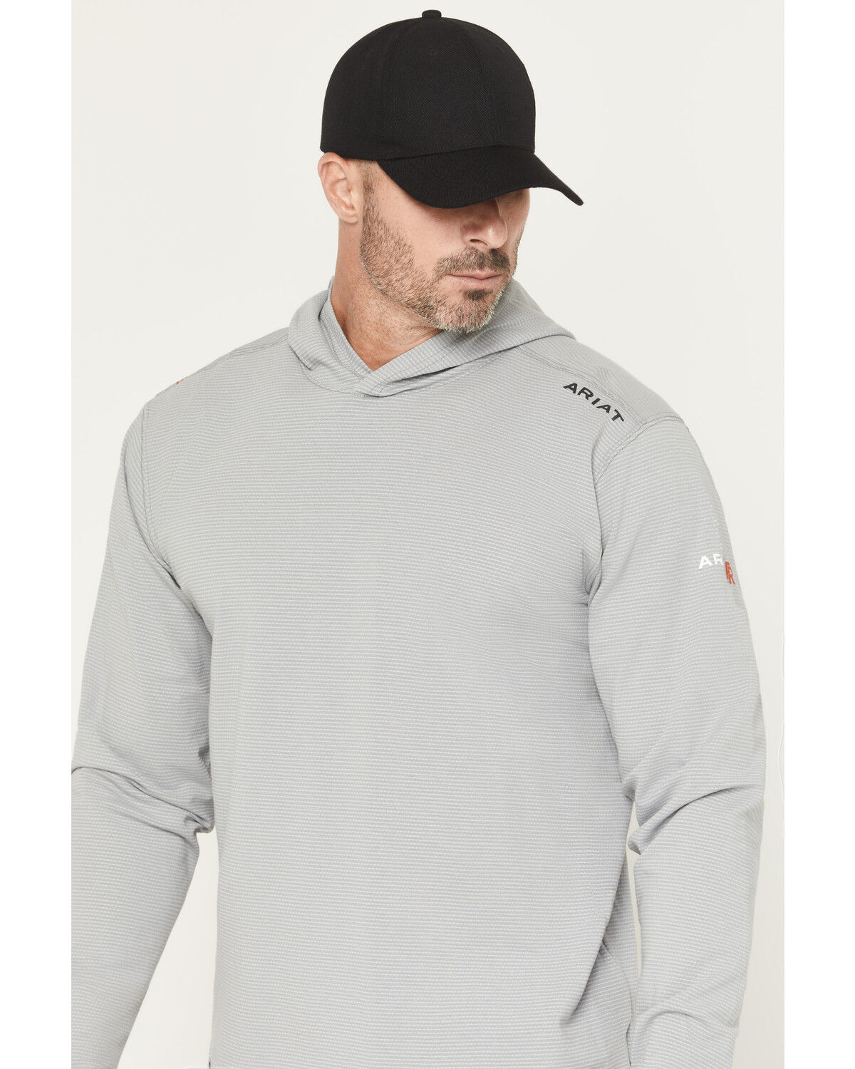 Image #3 - Ariat Men's FR Baselayer Hooded Long Sleeve Work Shirt, Heather Grey, hi-res