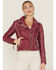 Image #1 - Mauritius Women's Christy Scatter Star Leather Jacket, Hot Pink, hi-res