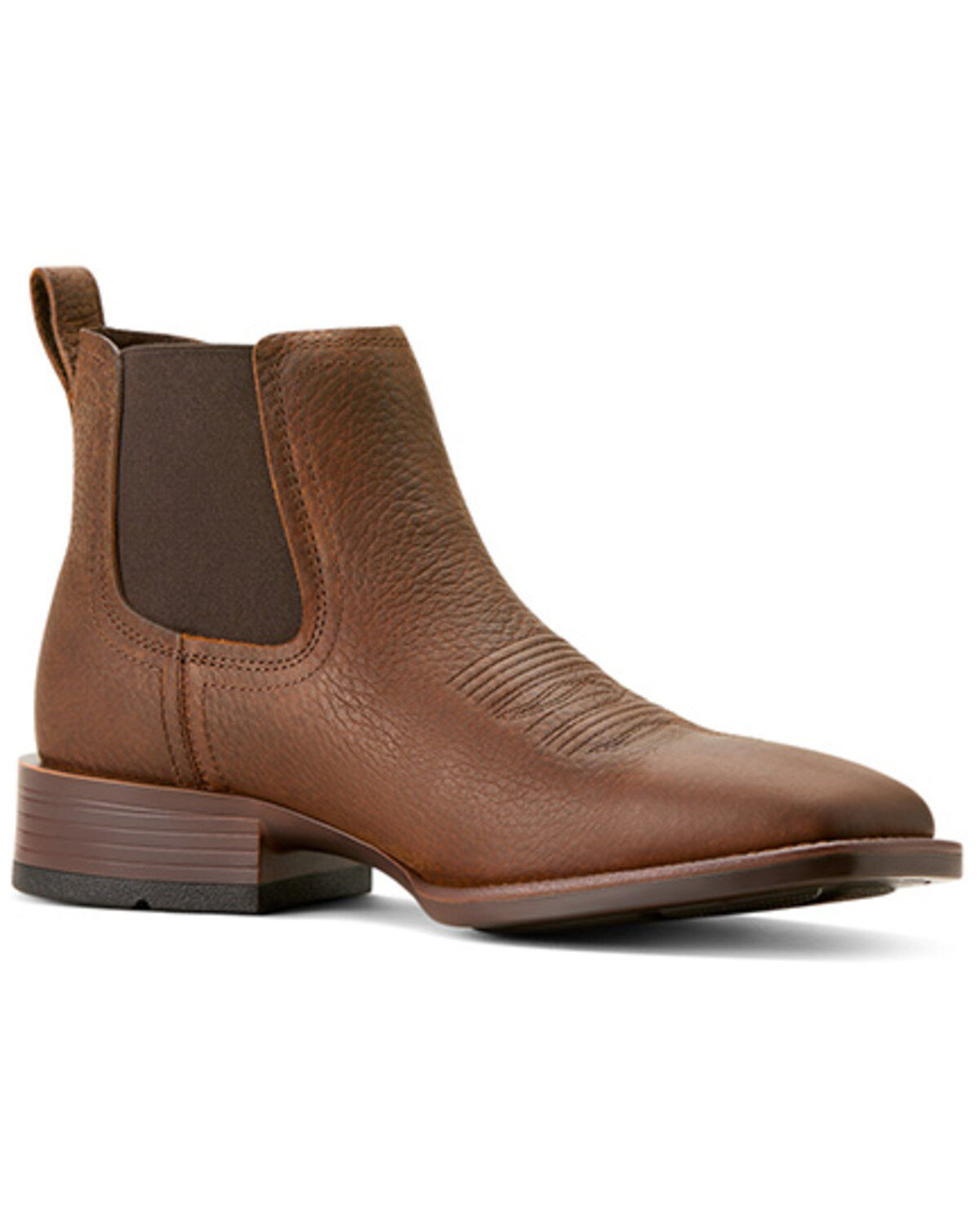 Image #1 - Ariat Men's Booker Ultra Chelsea Boots - Broad Square Toe, Brown, hi-res