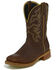 Image #2 - Justin Men's Marshal Whiskey Western Work Boots - Square Toe, Cognac, hi-res