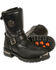 Image #1 - Milwaukee Leather Men's Reflective Piping Gear Shift Protection Boots - Round Toe, Black, hi-res