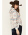 Image #4 - Shyanne Women's Big Horn Southwestern Print Hoodie , Cream, hi-res