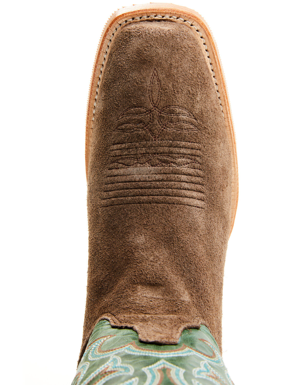 Image #6 - Justin Men's Fergus Roughout Performance Western Boots - Square Toe, Chocolate, hi-res