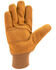 Image #2 - Carhartt Men's Synthetic Suede Knit Cuff Work Gloves, Brown, hi-res