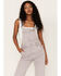 Image #2 - Cleo + Wolf Women's High Rise Wide Denim Overalls, Dark Wash, hi-res