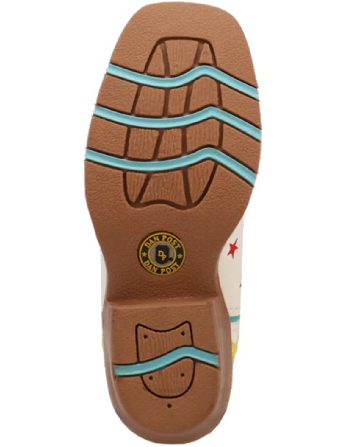 Image #6 - Dan Post Little Girls' Starlett Western Boots - Square Toe, White, hi-res