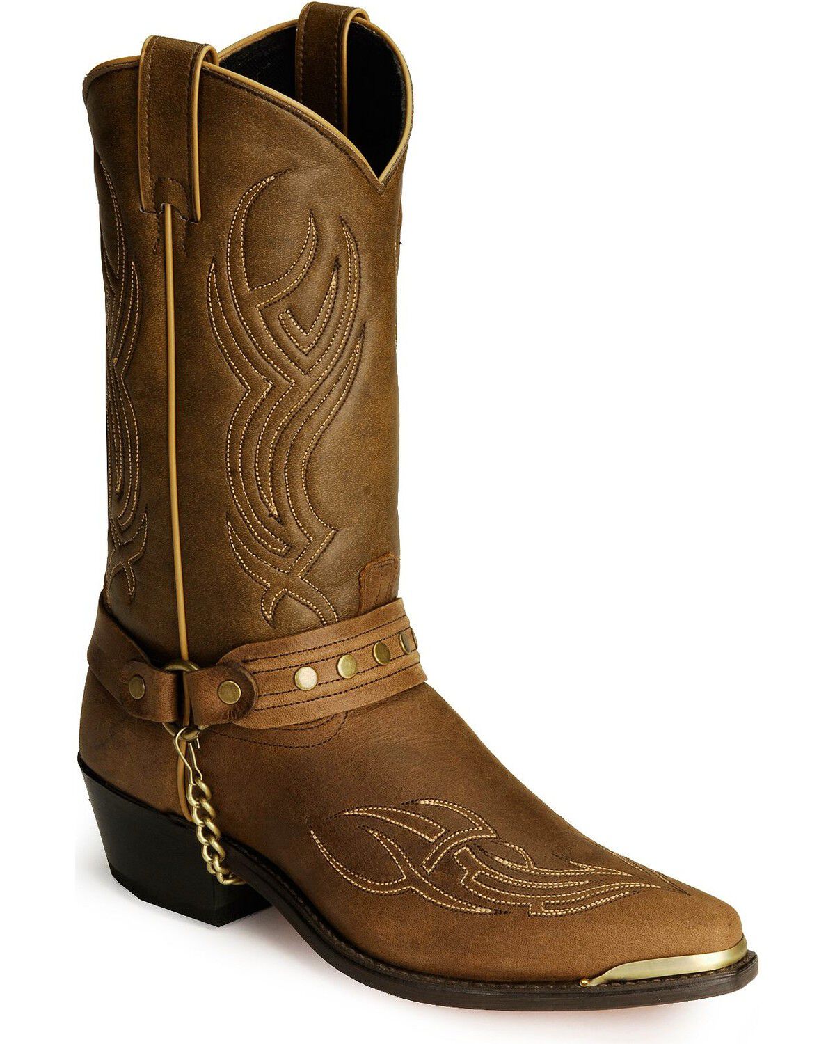 Sage Boots by Abilene Men's 12" Harness Boots, Brown, hi-res