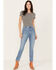 Image #1 - Rolla's Women's Medium Wash High Rise Cyprus Dusters Straight Jeans, Medium Wash, hi-res