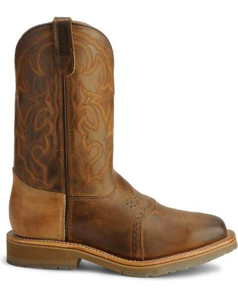 Image #2 - Double-H Men's Steel Square Toe Western Boots, Bark, hi-res