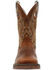 Image #4 - Durango Men's Rebel Chestnut Western Boots - Broad Square Toe, Dark Brown, hi-res