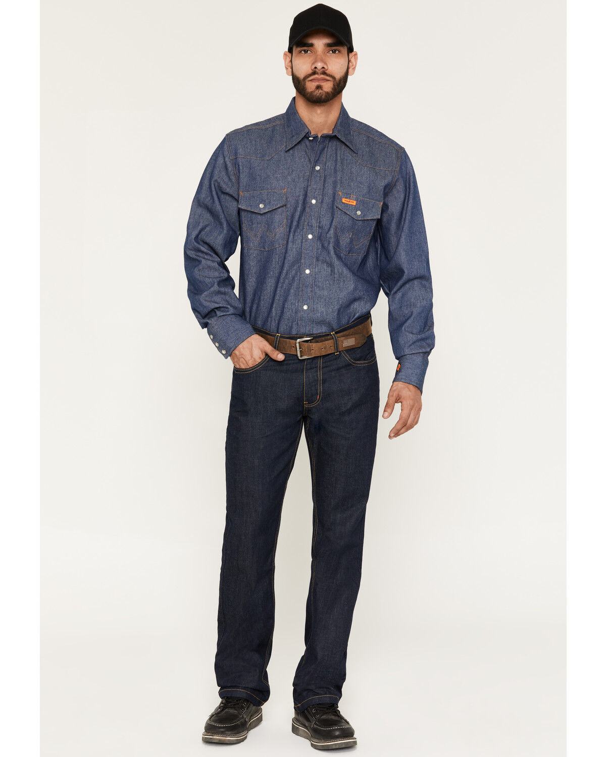 Image #1 - Rasco Men's FR Westex&reg; Bootcut Stretch Denim Jeans, Navy, hi-res