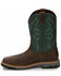 Image #3 - Justin Men's Carbide Waterproof Western Work Boots - Composite Toe, Brown, hi-res