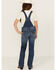 Image #3 - Wrangler Girls' Tegan Medium Wash Denim Overalls , Medium Wash, hi-res