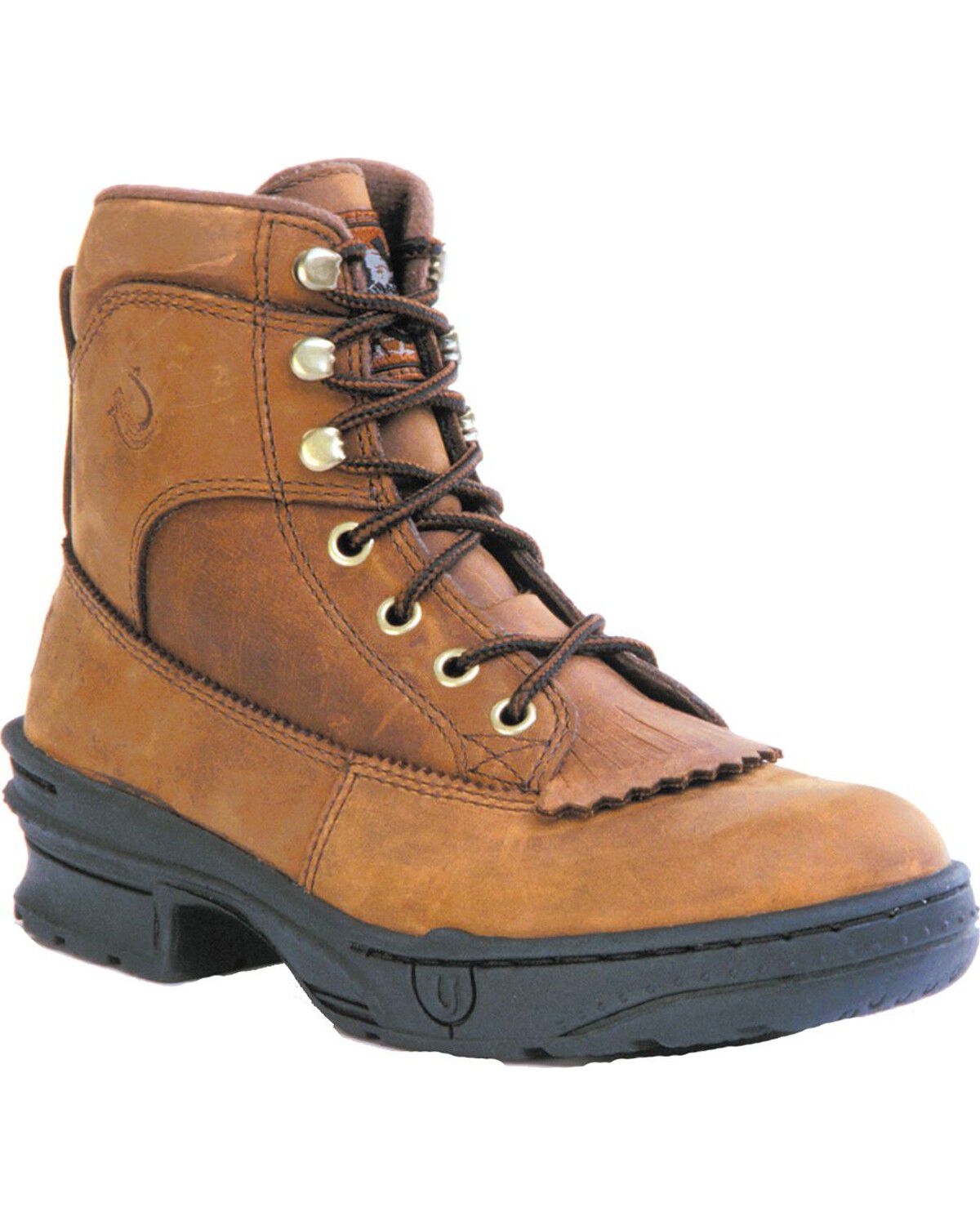 Roper Men's Crossrider Horseshoe Riding Boots, Rocky Brn, hi-res