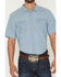 Image #3 - Cody James Men's Horizon Chambray Light Wash Short Sleeve Snap Western Shirt, Light Wash, hi-res