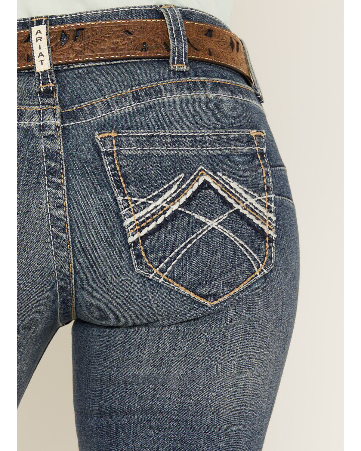 Image #4 - Ariat Women's Rainstorm Boot Cut Riding Jeans, Denim, hi-res