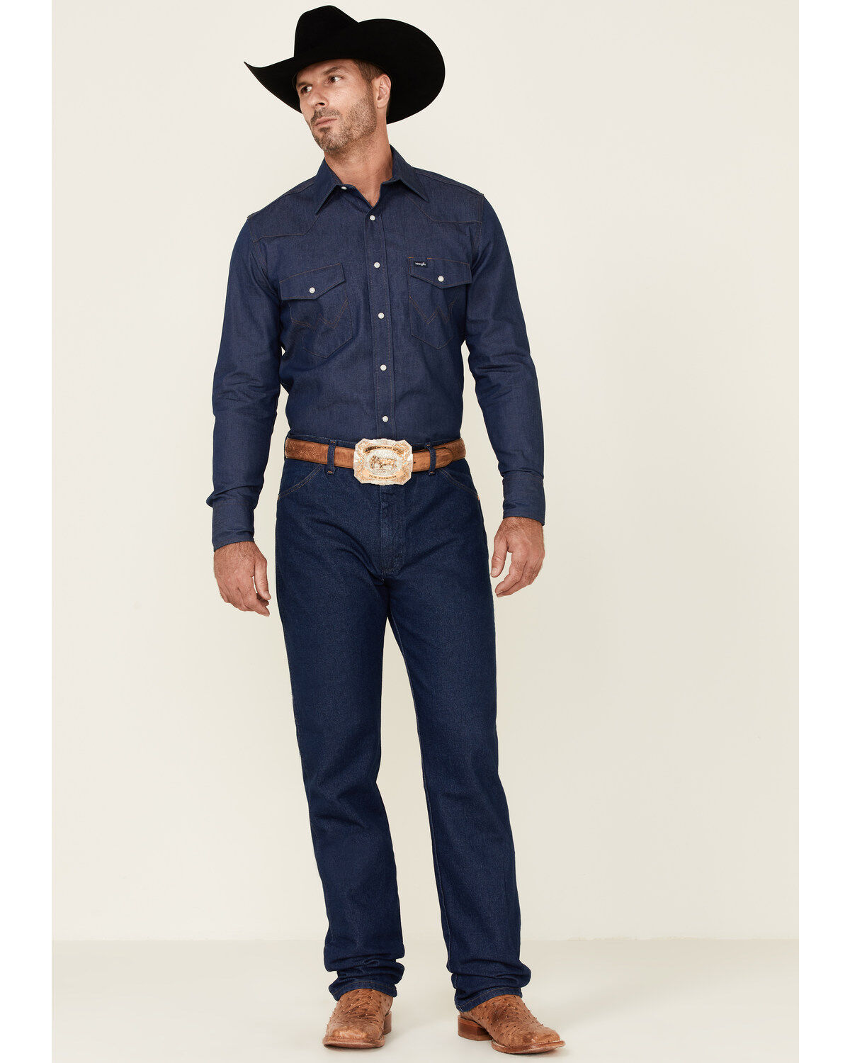 Wrangler 13MWZPW Cowboy Cut Original Fit Prewashed Jeans, Blue, hi-res