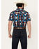 Image #4 - RANK 45&reg; Men's Raflame Southwestern Print Button-Down Stretch Western Shirt, Dark Orange, hi-res