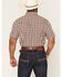 Image #4 - Ferrell Men's Tek Senior Southwestern Striped Print Short Sleeve Snap Performance Western Shirt, Brown, hi-res