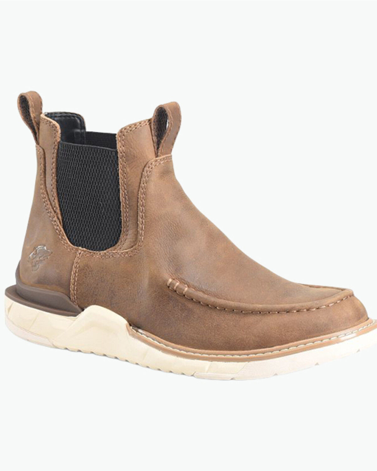 Image #1 - Double H Men's 6" Amos Chelsea Boots - Moc Toe, Tan, hi-res