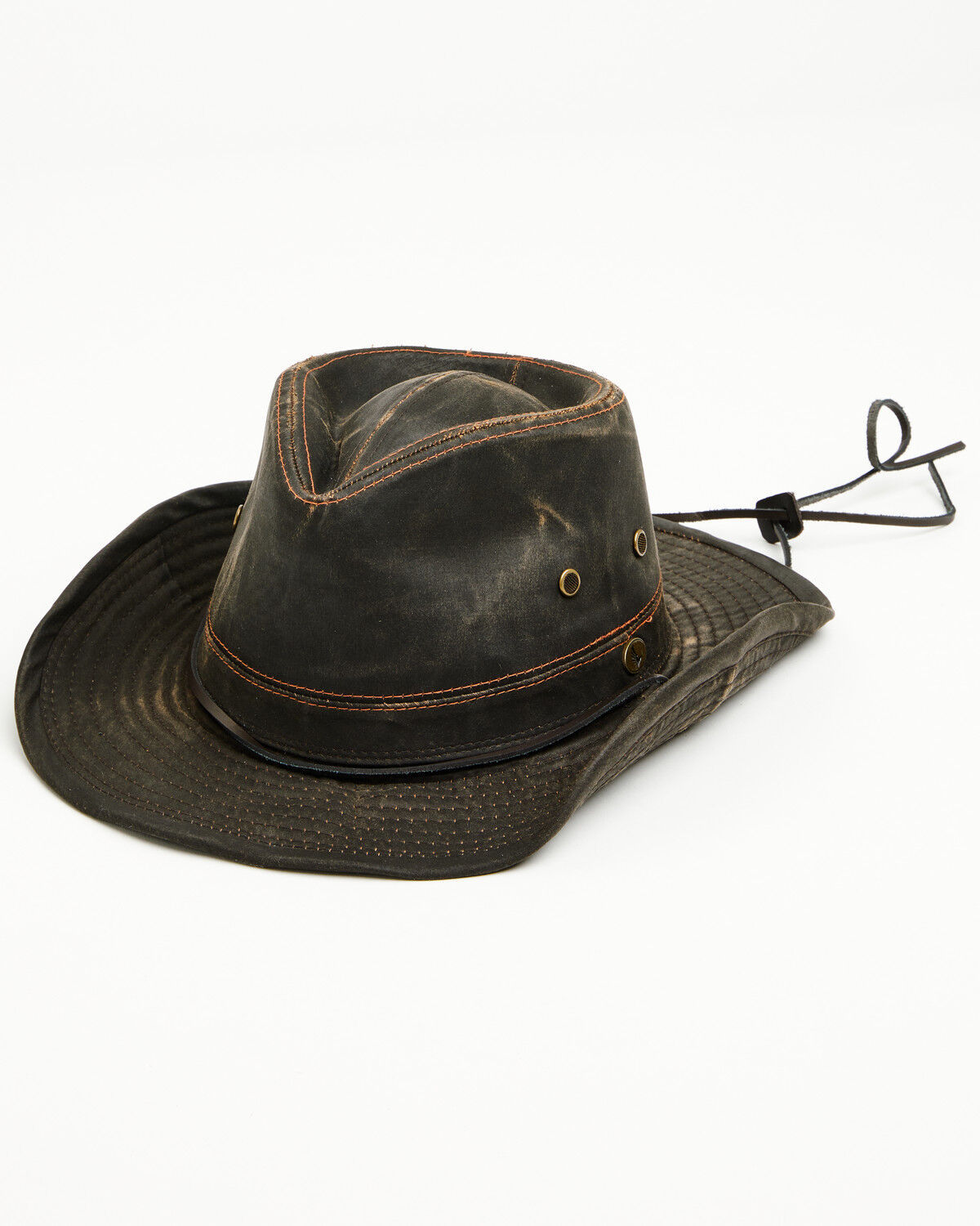 Cody James Men's Weathered Cotton Work Sun Hat, Brown, hi-res