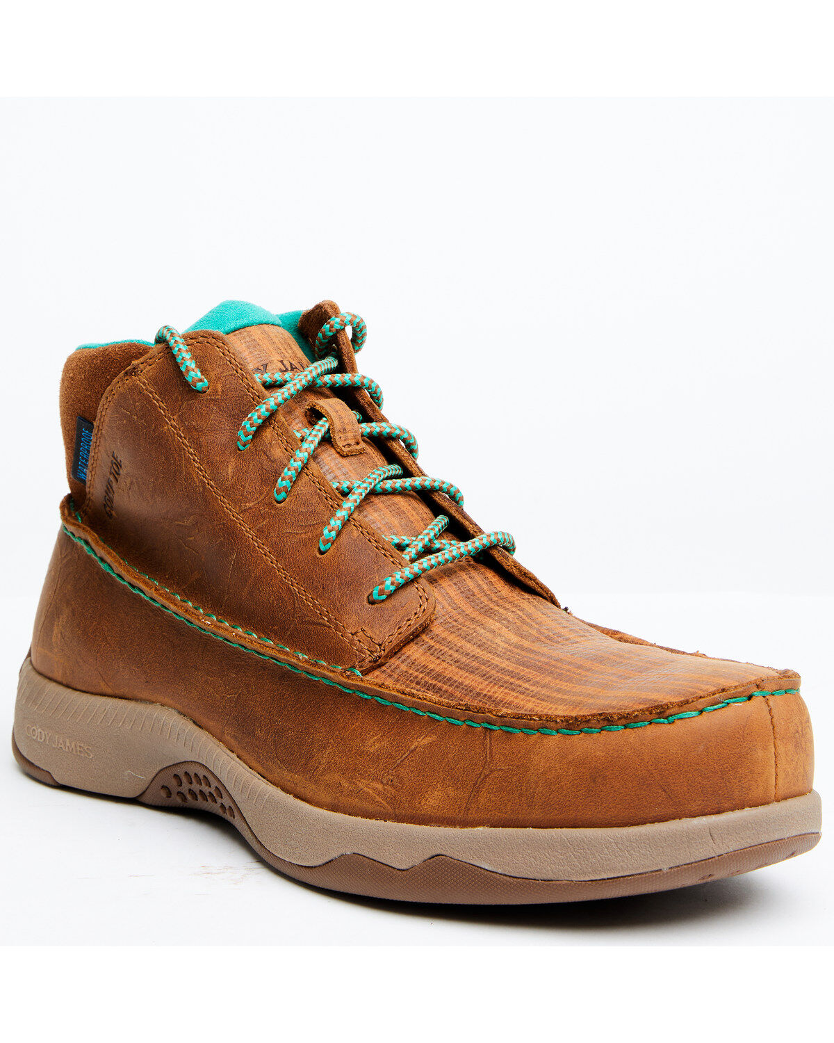Image #1 - Cody James Men's Sport Blutcher Tyche Casual Lace-Up Work Shoes - Composite Toe, Tan, hi-res