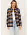 Image #1 - Cleo + Wolf Women's Long Sleeve Button-Down Flannel Boyfriend Shirt , Navy, hi-res