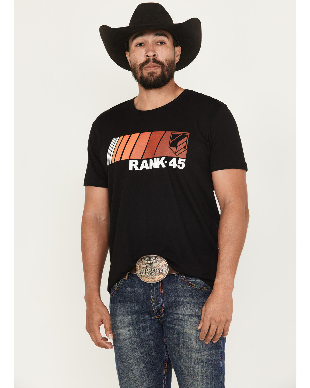 Image #1 - RANK 45&reg; Men's Pole Position Short Sleeve Graphic T-Shirt, Black, hi-res
