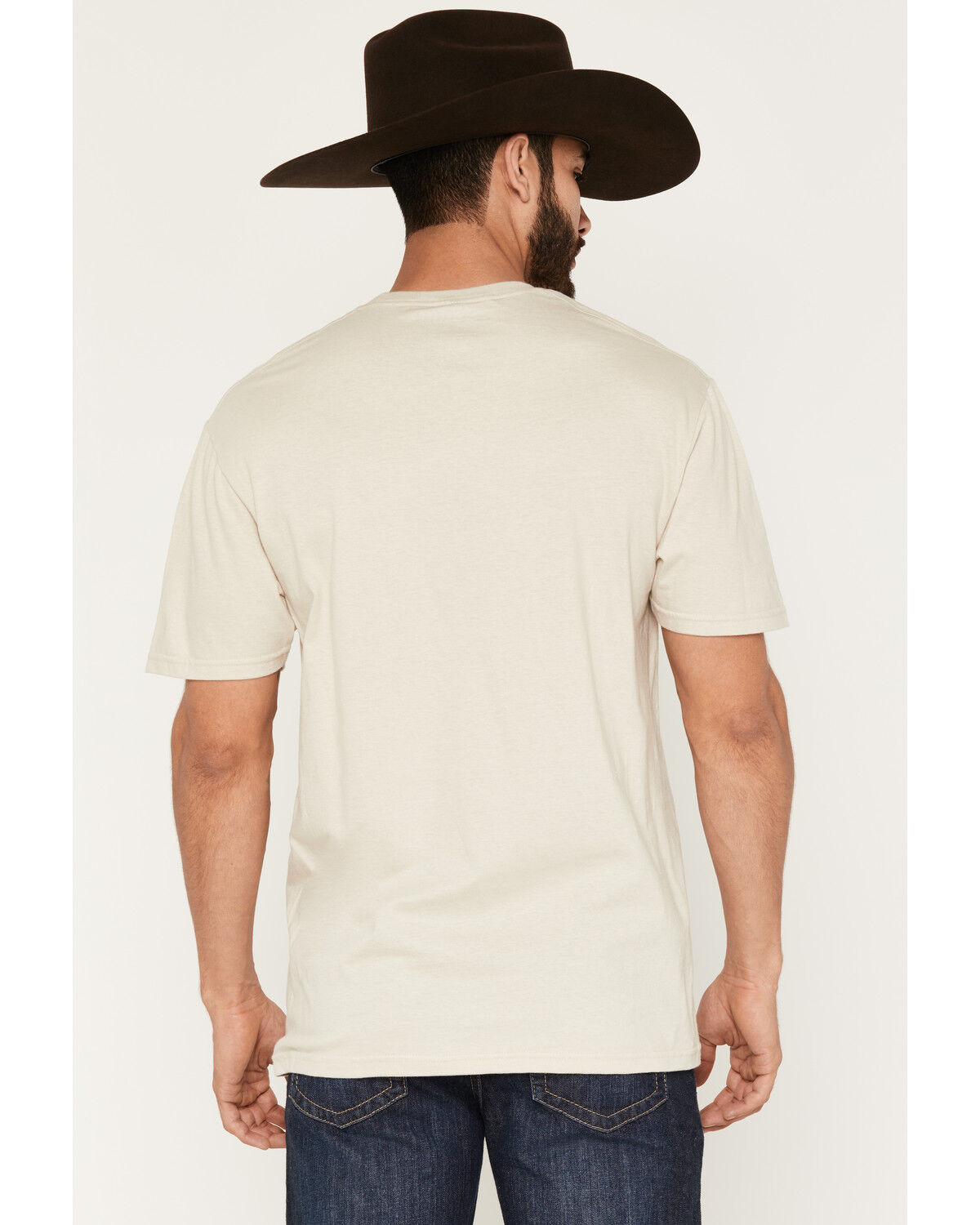 Image #4 - Cody James Men's Grab The Horns Short Sleeve Graphic T-Shirt, Sand, hi-res