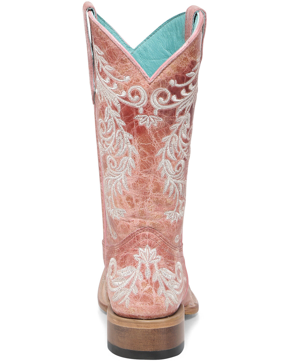 Image #4 - Corral Girls' Embroidered Western Boots - Broad Square Toe, Rose, hi-res