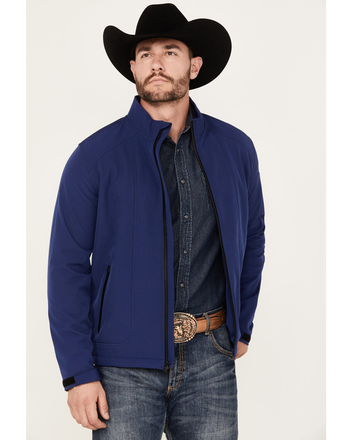 RANK 45&reg; Men's Woodloch Softshell Jacket, Royal Blue, hi-res