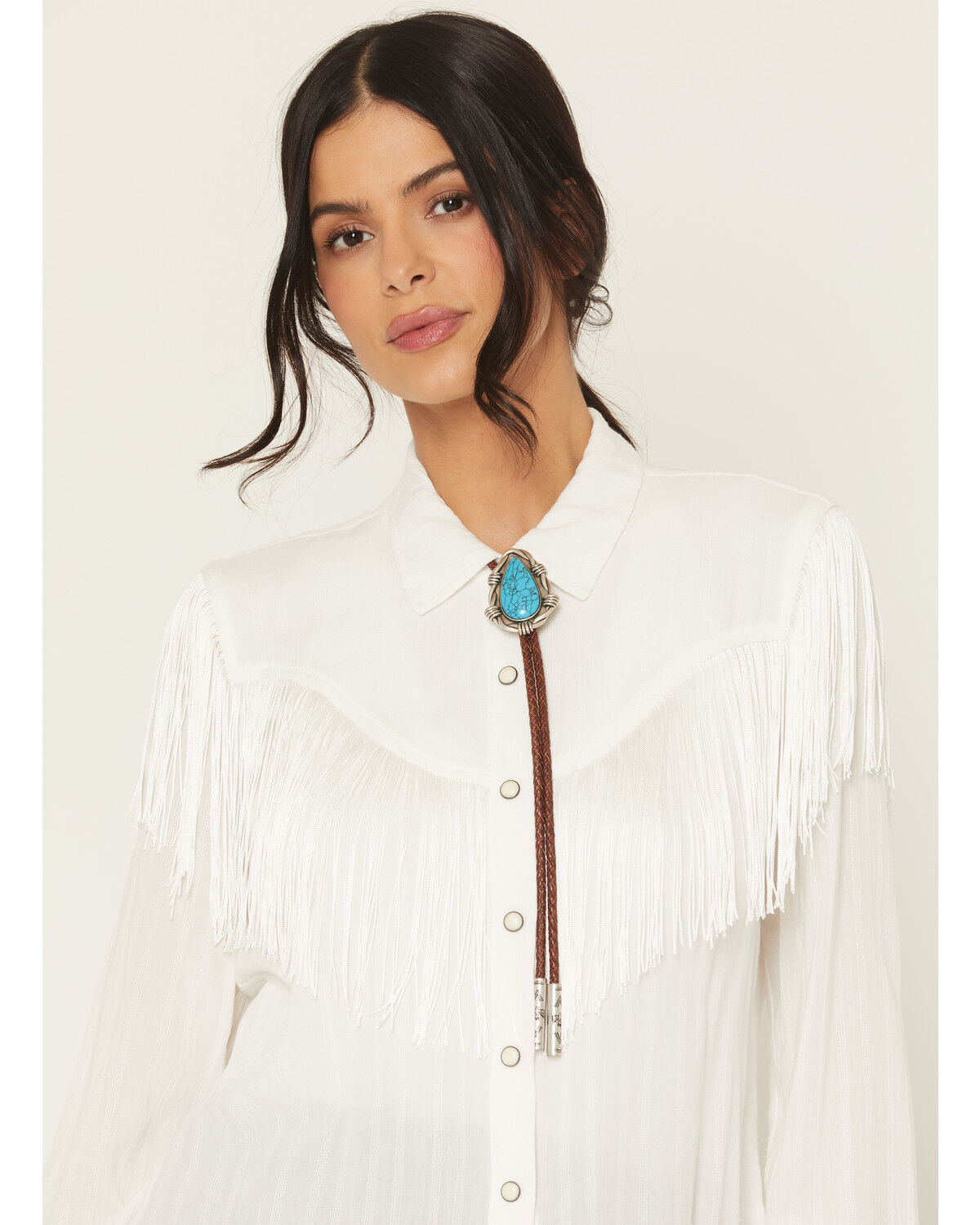 Idyllwind Women's Truett Synthetic Turquoise Bolo Tie, Brown, hi-res